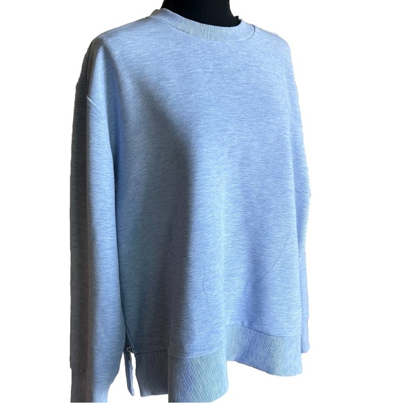 CALIA light blue side zip pullover oversized & slouchy sweater XL - Picture 4 of 12